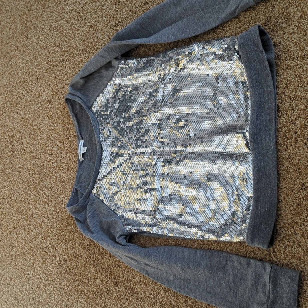 Free generation silver sparkle sweater